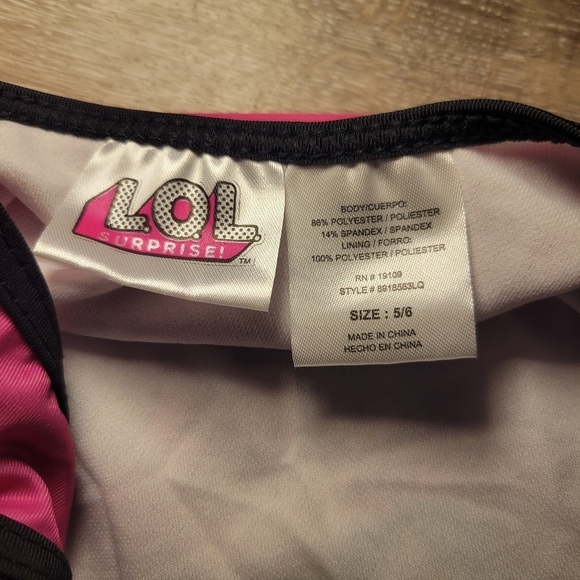 L.O.L Surprise LOL Swimsuit Bathing Suit Pink, Girls 5/6  Doll Print - Picture 2 of 7